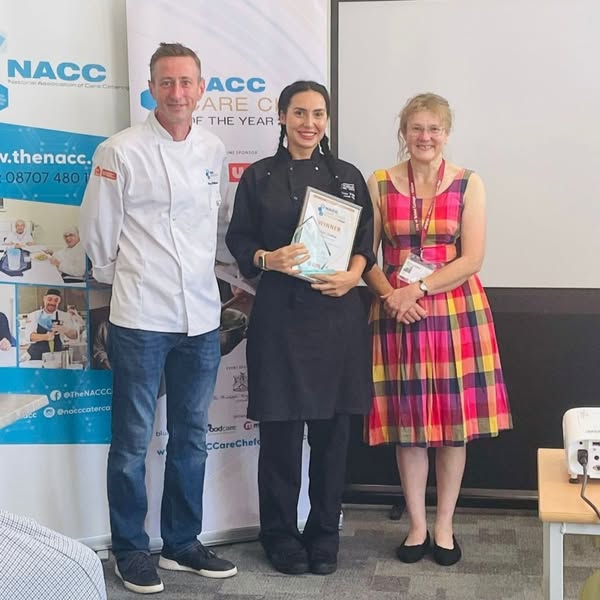 Our Cotswold Gate care home head chef, Ilona, winning at the NACC regional heat.